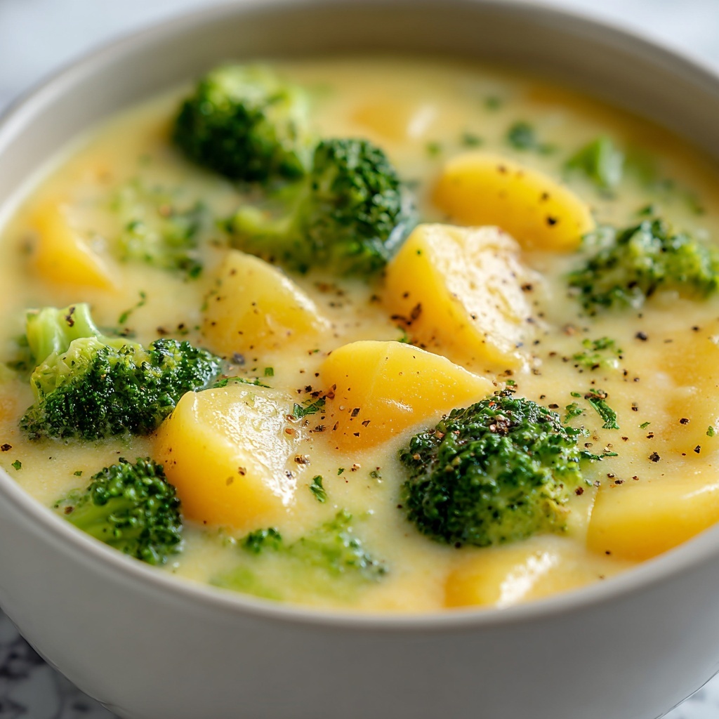 Crockpot Potato Broccoli Cheddar Soup Recipe - Recipe Image