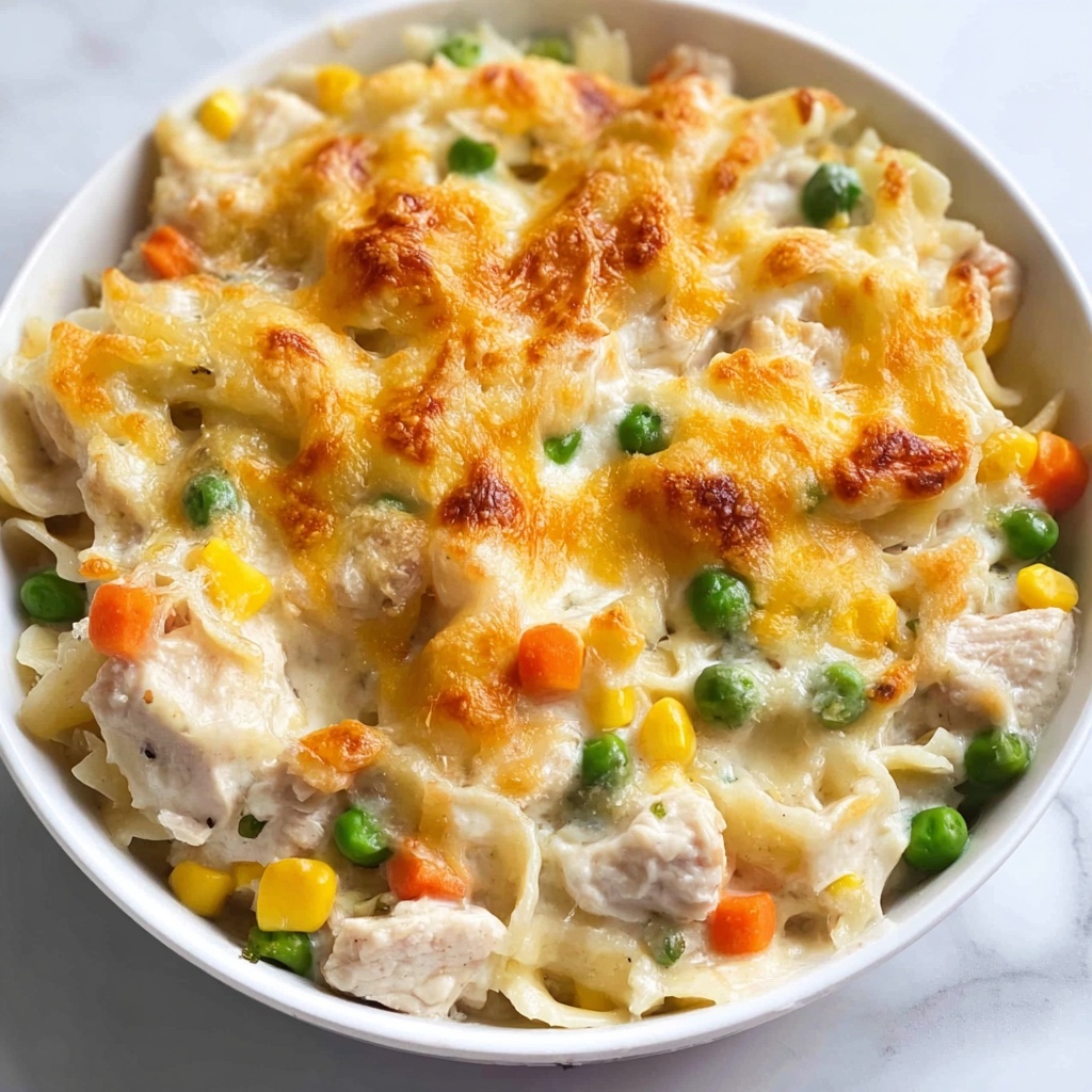 Easy Chicken Cobbler Dinner Casserole Recipe - Recipe Image