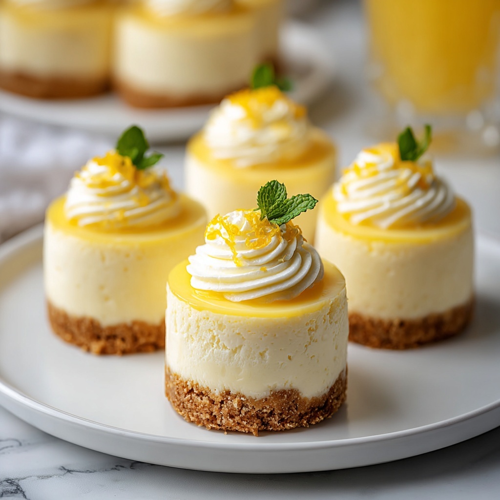 Mini Lemon Cheesecakes Recipe - Recipe Image