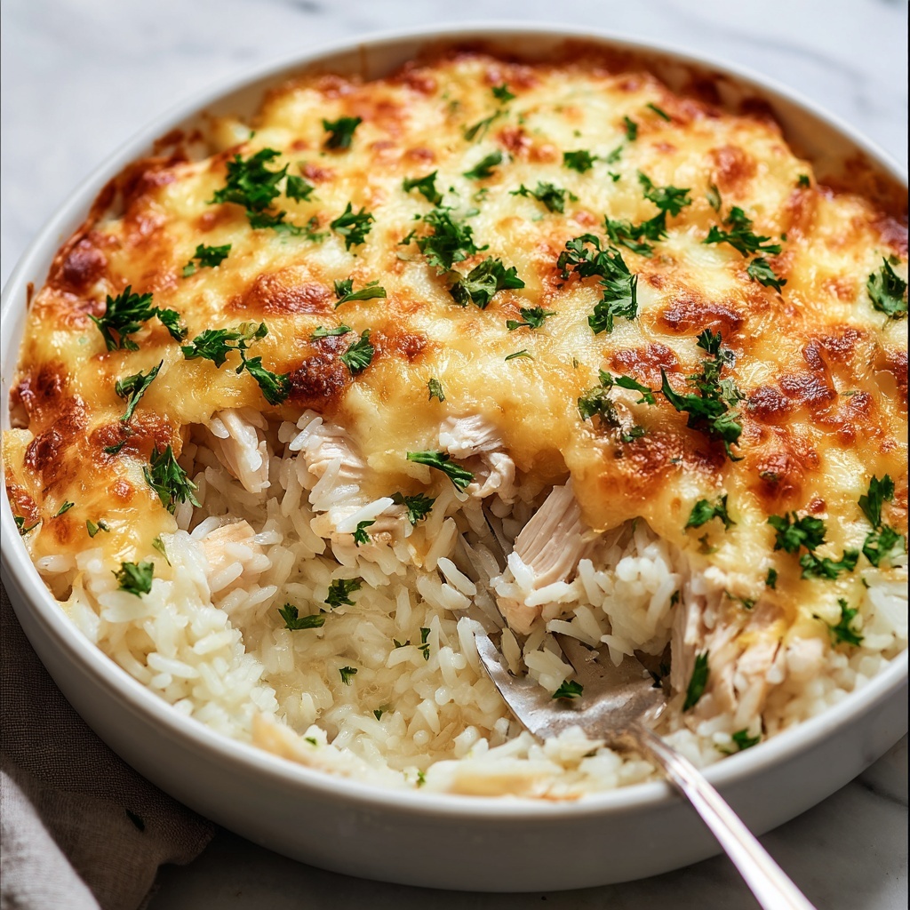 Creamy Chicken & Rice Casserole Recipe - Recipe Image