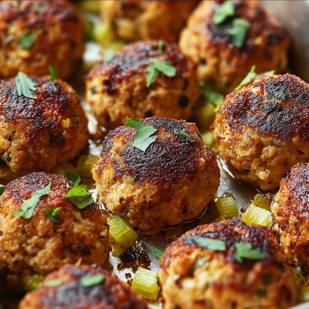 Turkey Stuffing Balls Recipe - Recipe Image