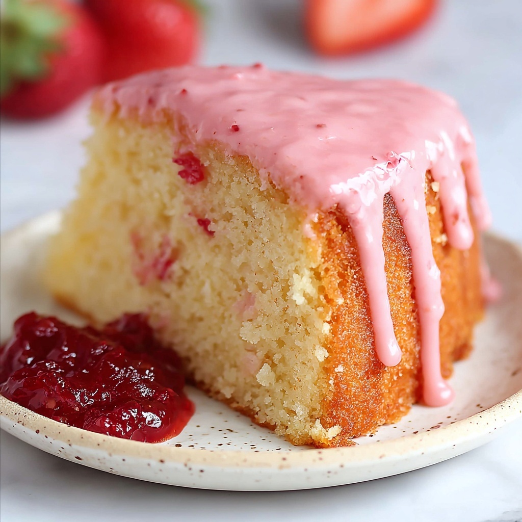 Pound Cake with Strawberry Icing Recipe - Recipe Image
