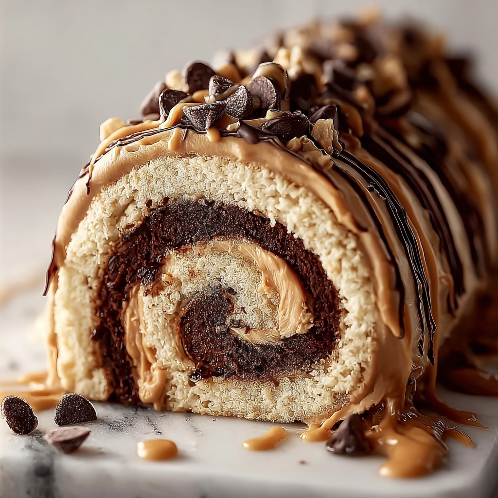 Chocolate Peanut Butter Dream Roll Recipe - Recipe Image