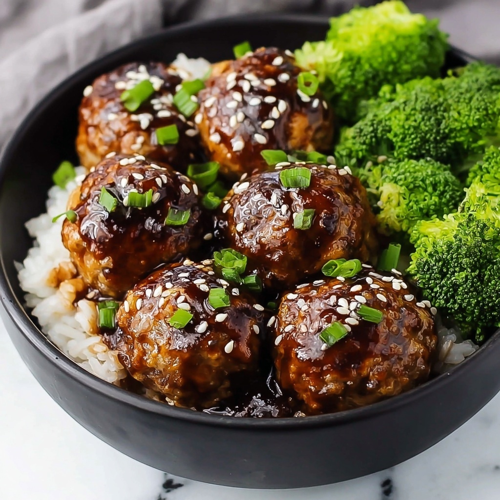 Asian Chicken Meatballs with Soy-Honey Glaze Recipe - Recipe Image