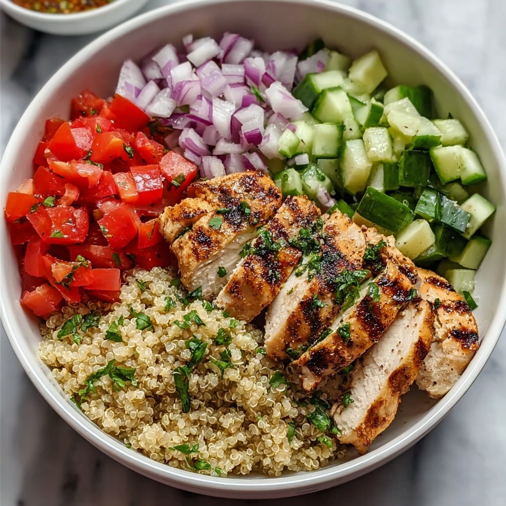 Greek Chicken Quinoa Bowl with Tzatziki Sauce Recipe - Recipe Image