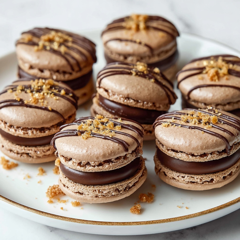 Nutella Drizzle Macaron Recipe - Recipe Image