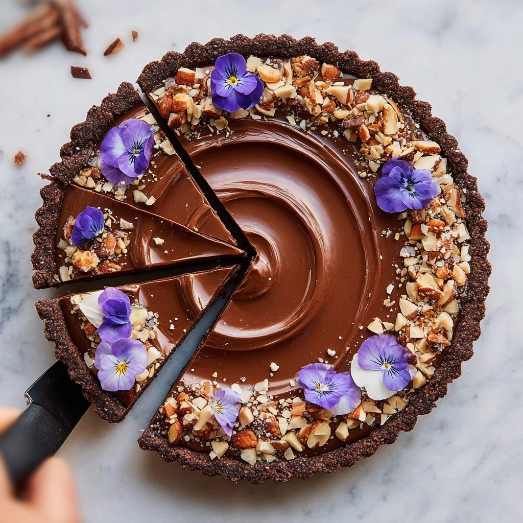 Chocolate Hazelnut Tart (Vegan) Recipe - Recipe Image