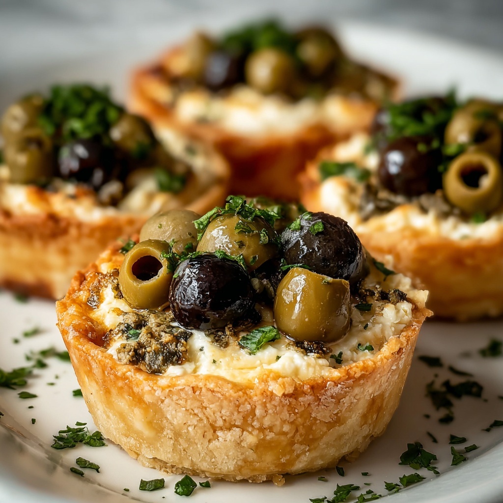 Savory Ricotta Tartlets with Olives and Capers Recipe - Recipe Image
