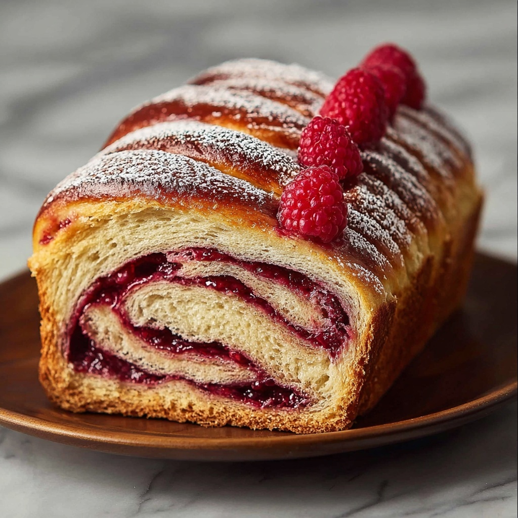 Raspberry Swirl Brioche Loaf Recipe - Recipe Image