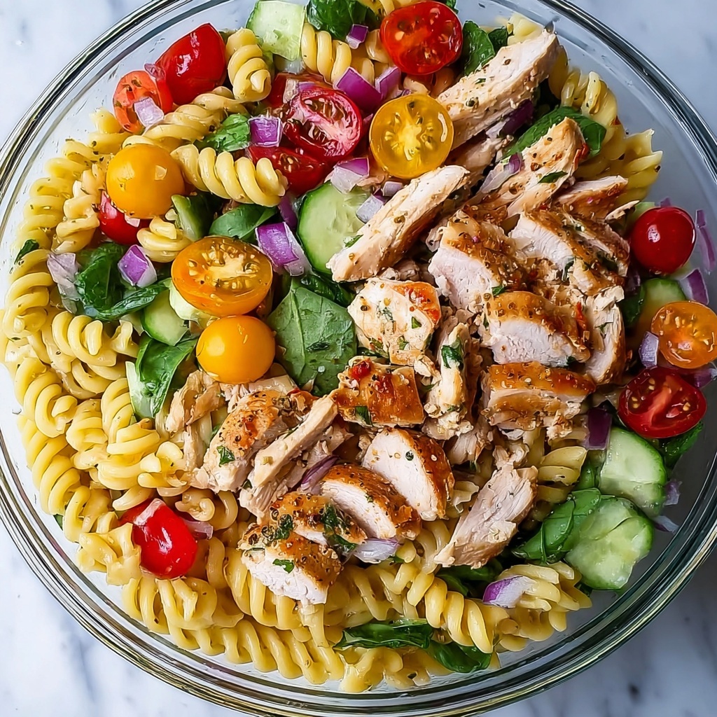 Healthy Chicken Pasta Salad Recipe - Recipe Image