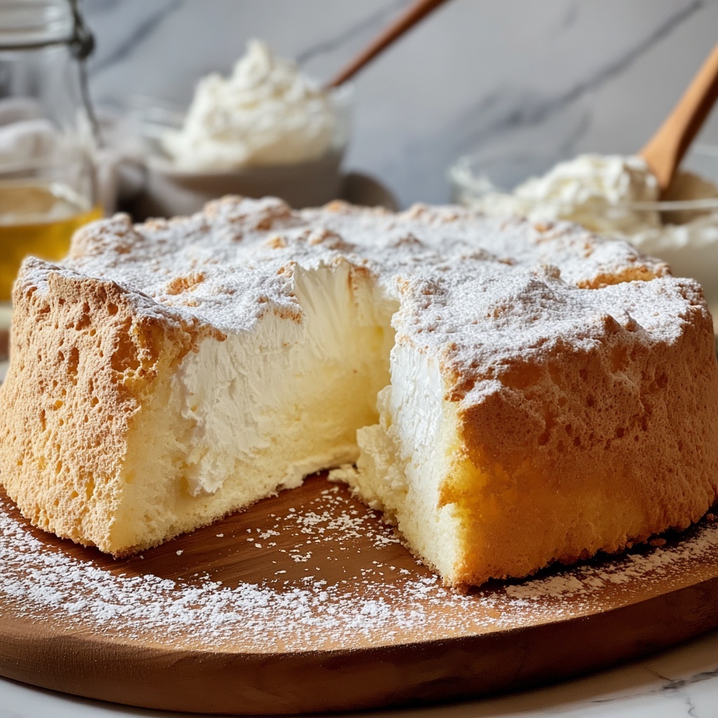 Light & Fluffy Yogurt Cloud Cake Recipe - Recipe Image