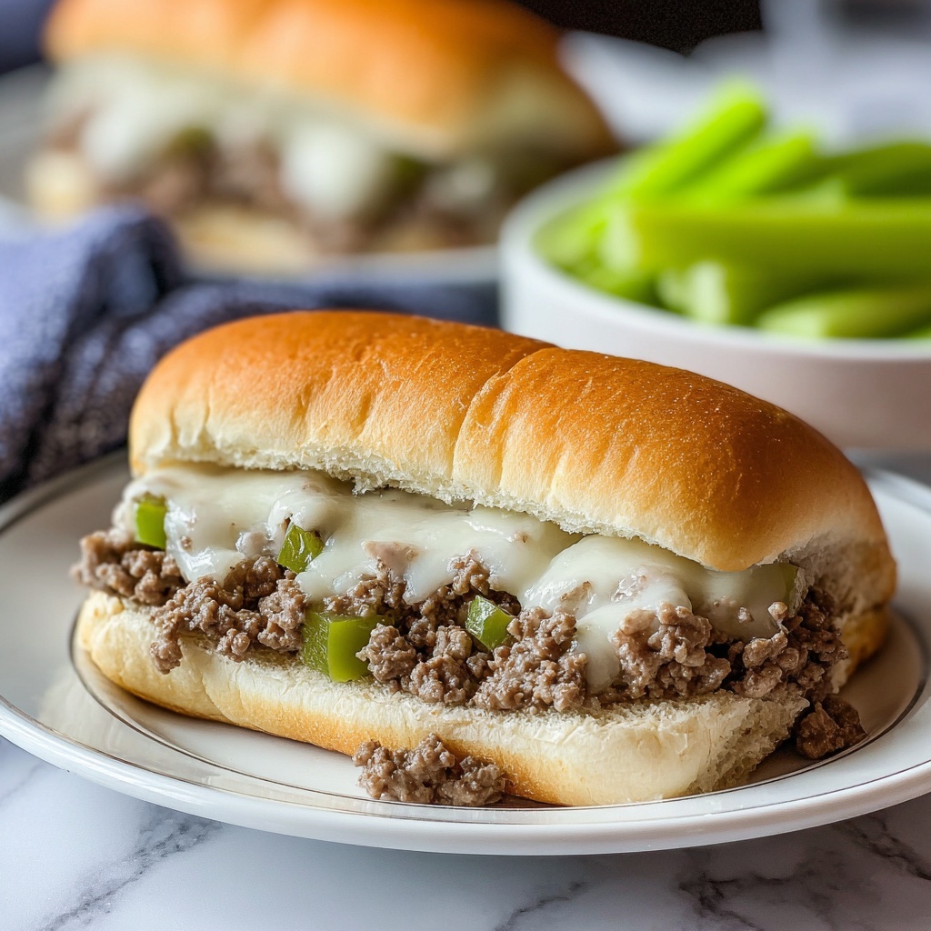Ground Beef Philly Cheese Steak Recipe - Recipe Image