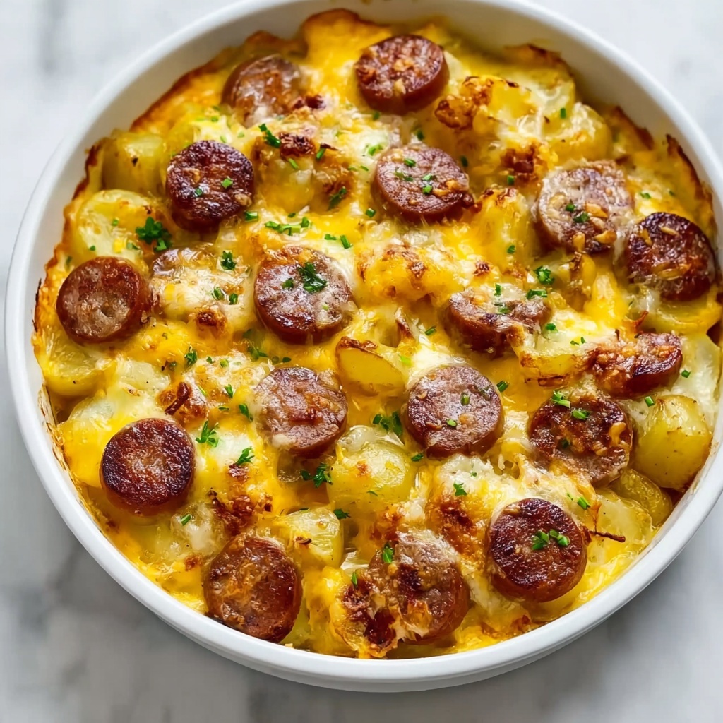 Cheesy Ranch Potatoes with Smoked Sausage Recipe - Recipe Image