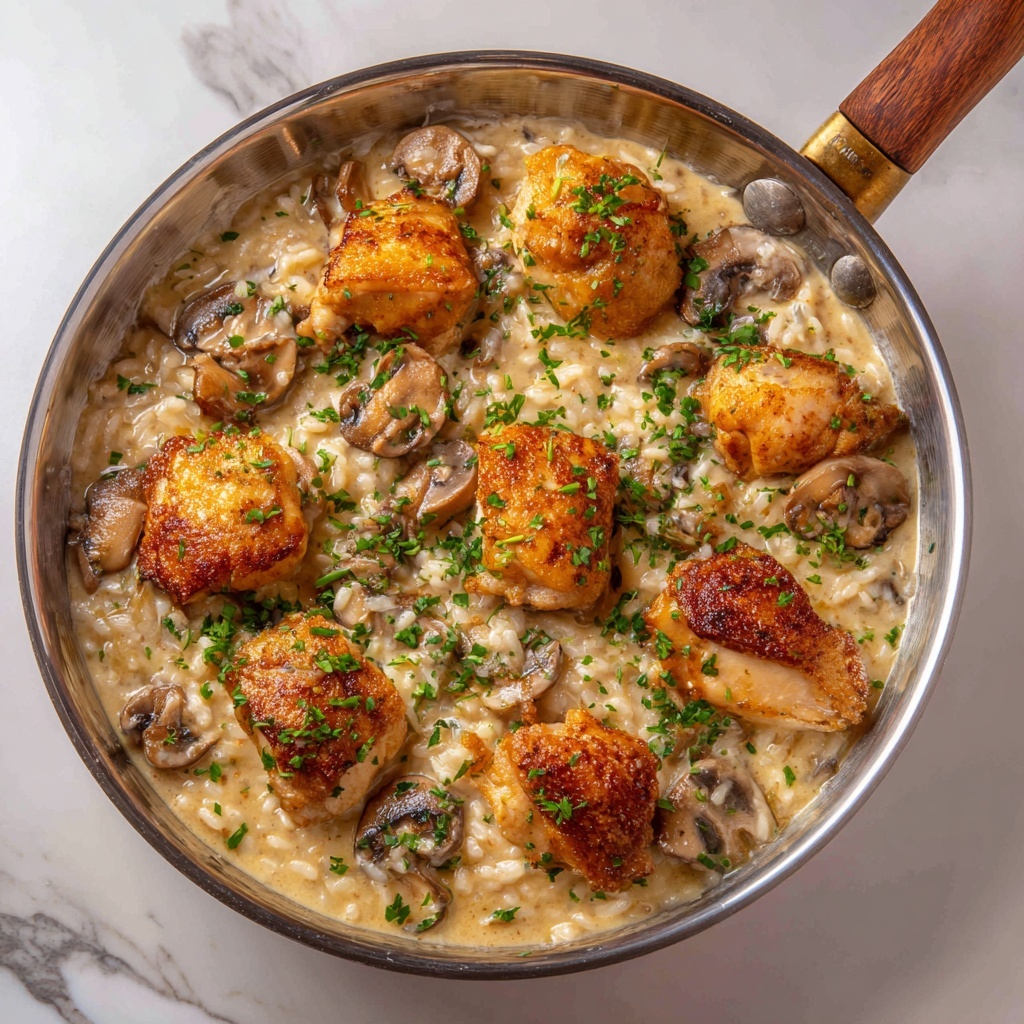 Creamy Mushroom Chicken and Rice Recipe - Recipe Image