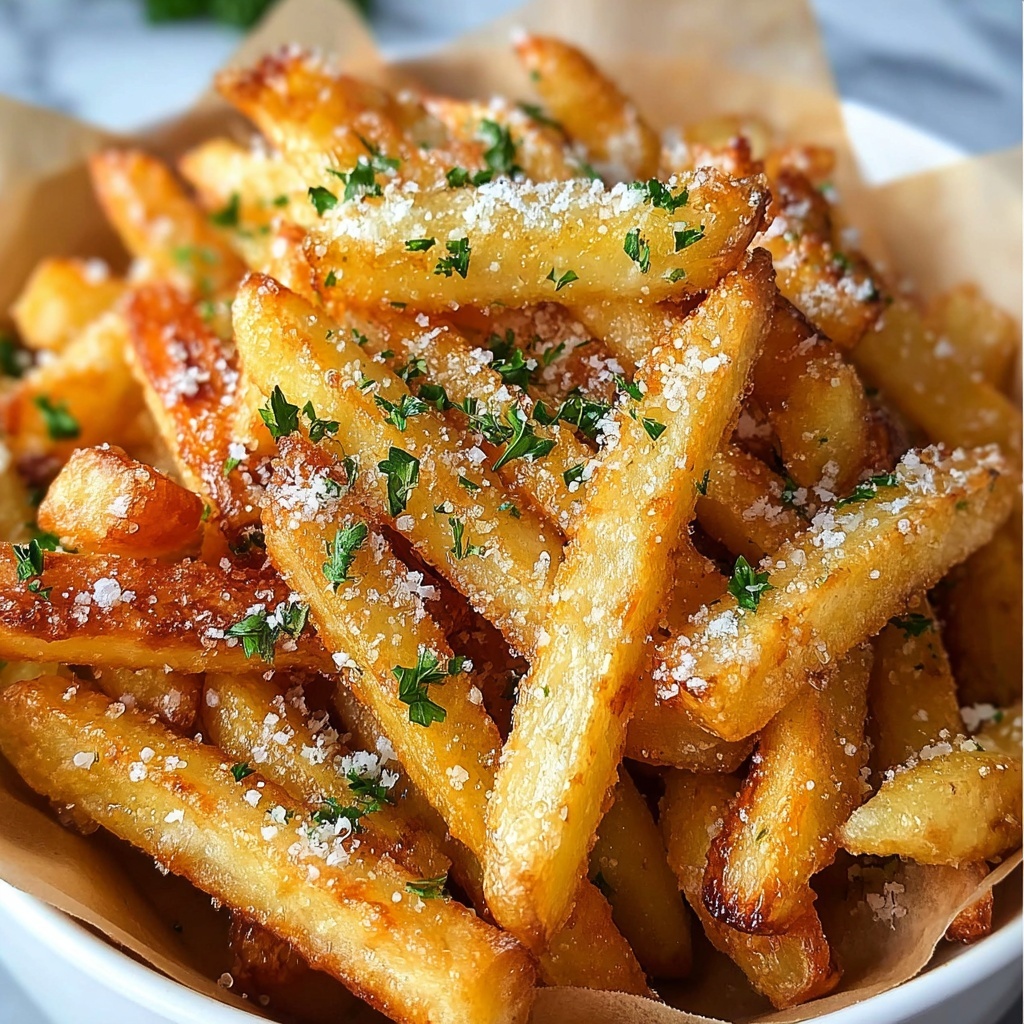 Crispy Air Fryer Garlic Fries: The Ultimate Seasoned Recipe - Recipe Image