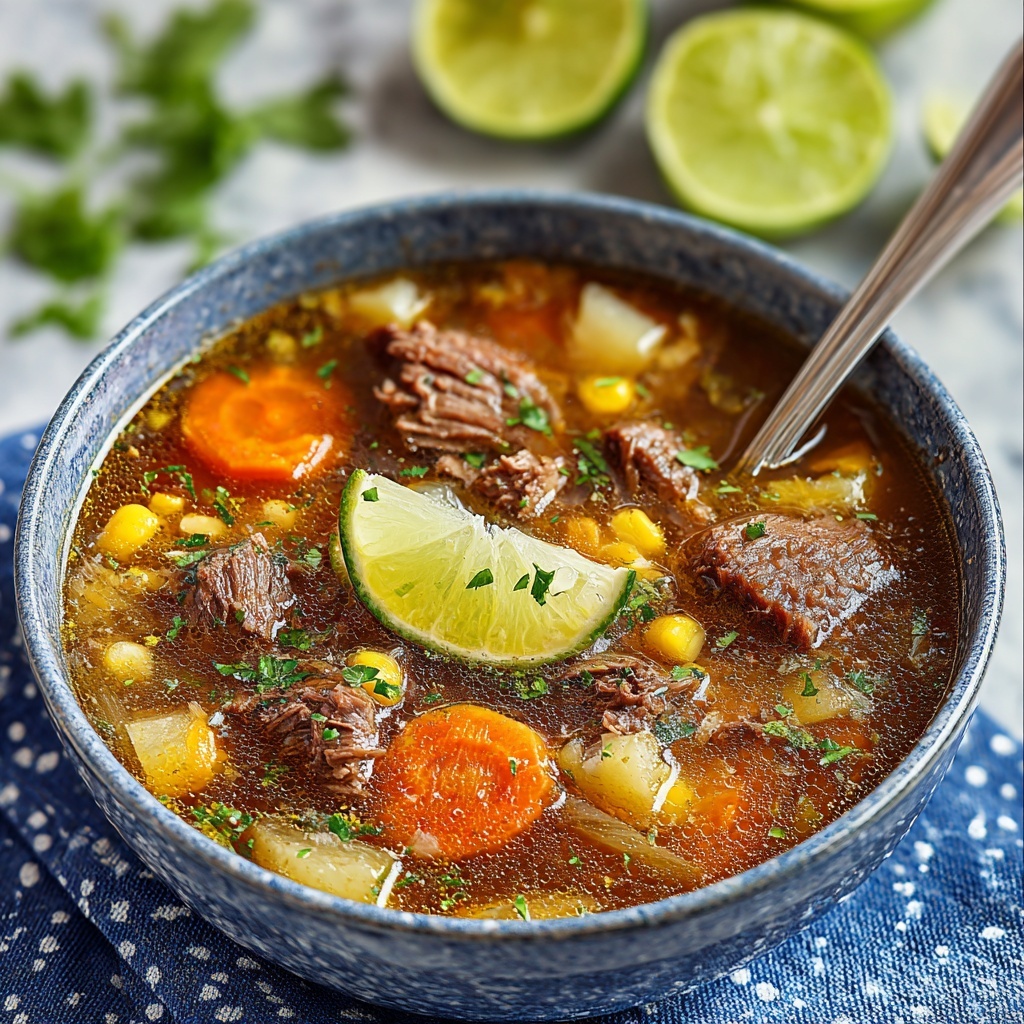 Caldo de Res (Mexican Beef Vegetable Soup) Recipe - Recipe Image