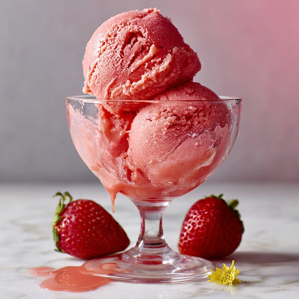 Strawberry Sorbet Recipe - Recipe Image