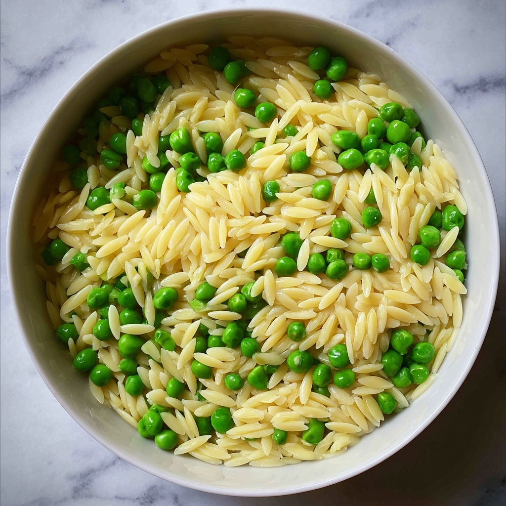 Creamy Parmesan Orzo with Peas Recipe - Recipe Image