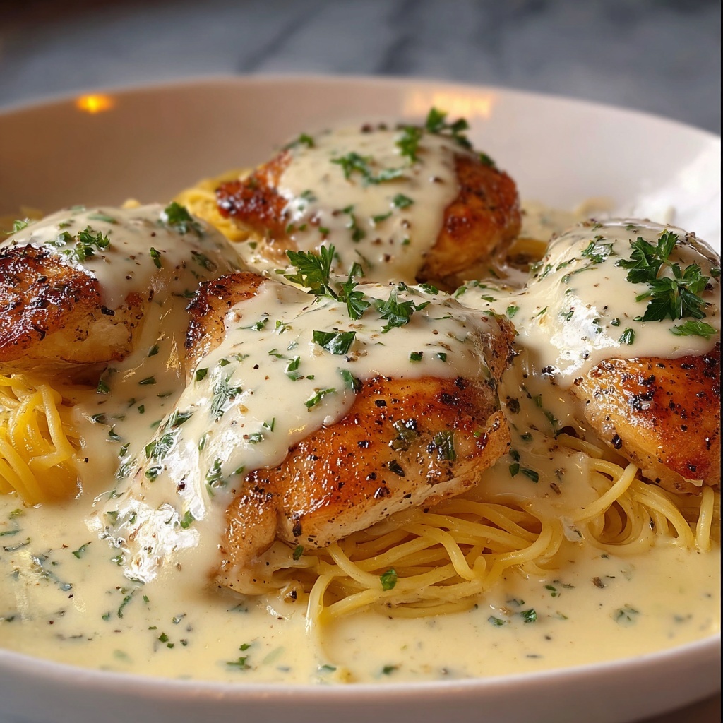 Chicken in Boursin Garlic Herb Cream Sauce Recipe - Recipe Image