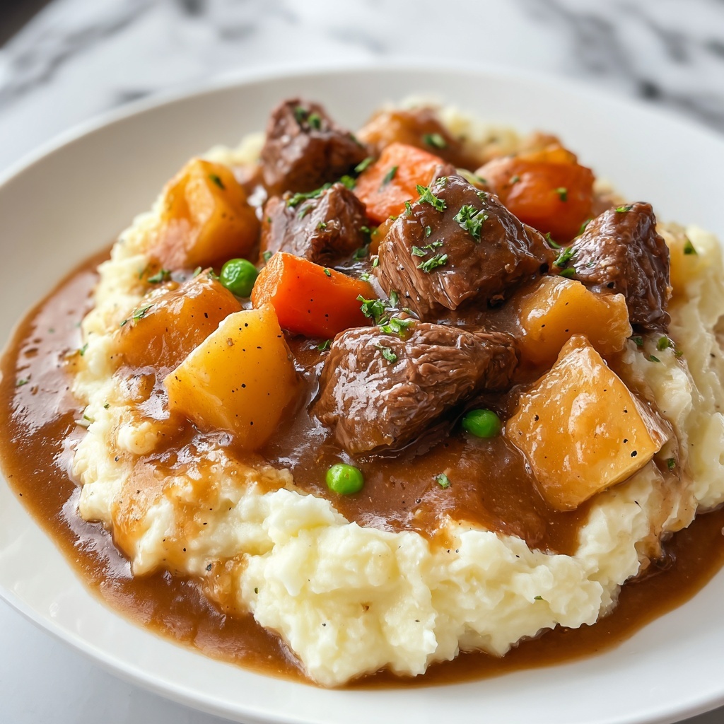 Irish Beef Stew with Mashed Potatoes Recipe - Recipe Image