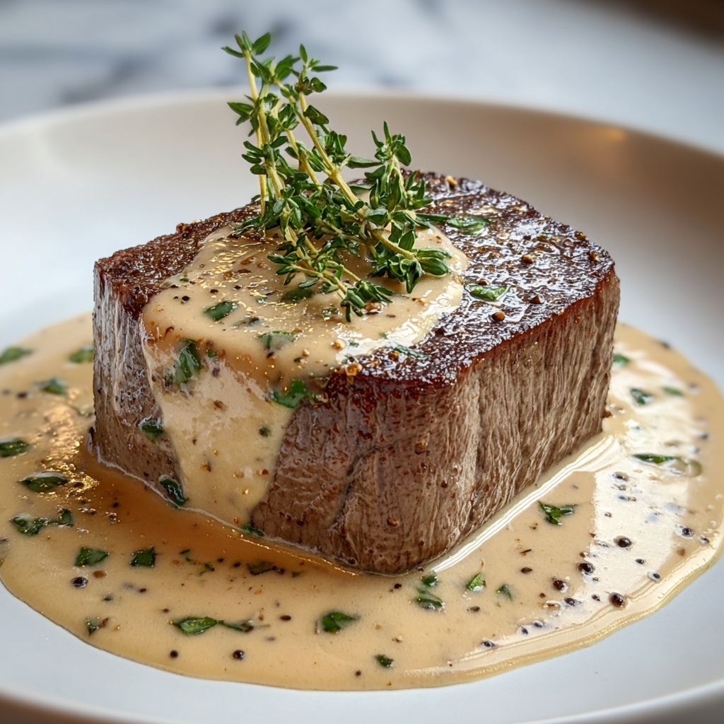 Creamy Garlic Sauce Steak Recipe - Recipe Image