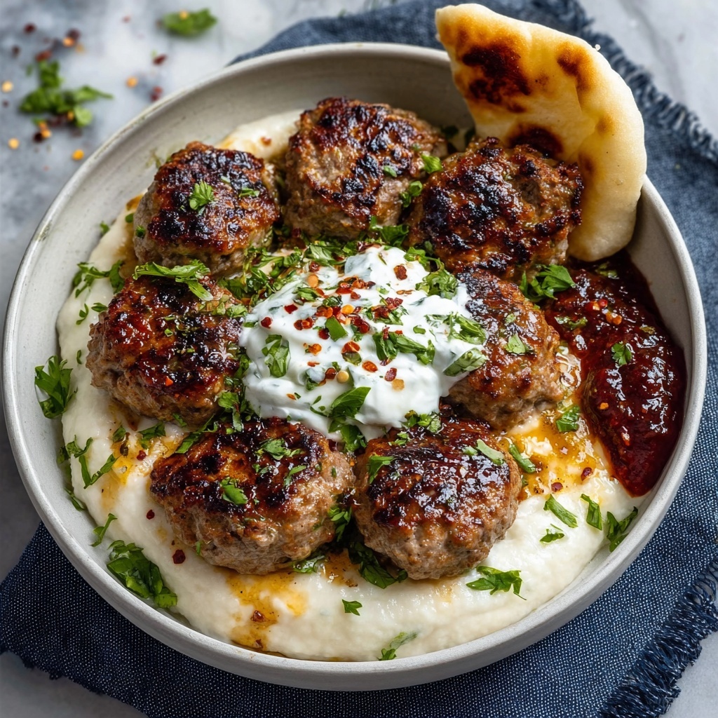 Creamy Garlic Yogurt Köfte Bowls Recipe - Recipe Image