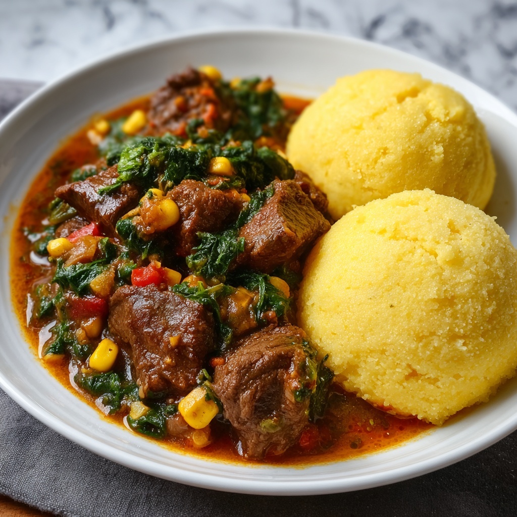 Sadza neNyama: A Delightful Maize Meal Recipe! Recipe - Recipe Image