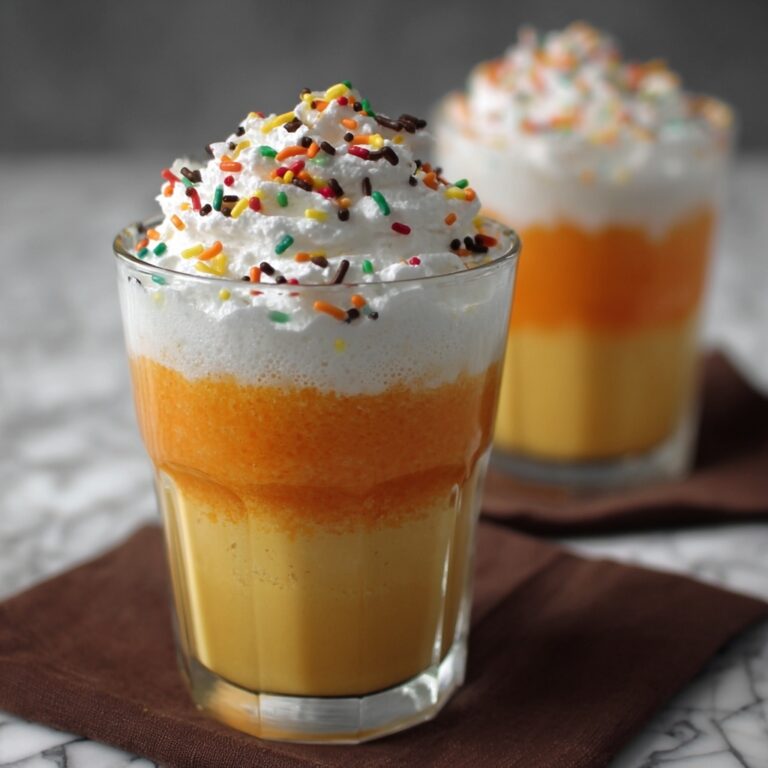American Candy Corn Milkshake: A Sweet Fall Treat! Recipe