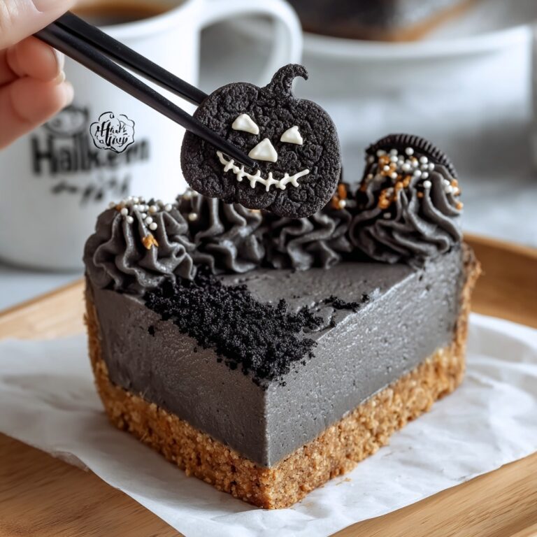Japanese Black Sesame Halloween Cheesecake Recipe