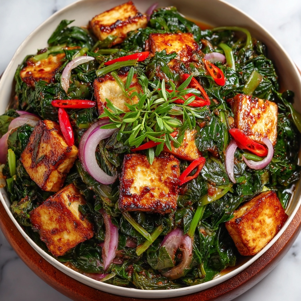 Kenyan Sukuma Wiki with Spiced Crispy Tofu Recipe - Recipe Image