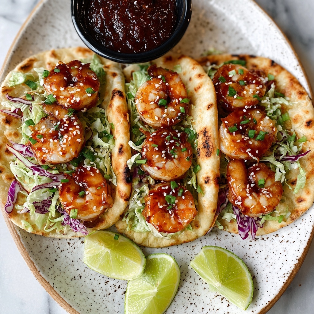 Korean Gochujang Shrimp Tacos Recipe - Recipe Image