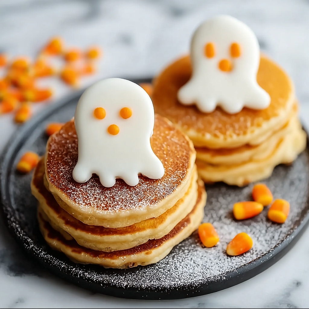 Halloween Pumpkin Pancakes with Spooky Decor Recipe - Recipe Image