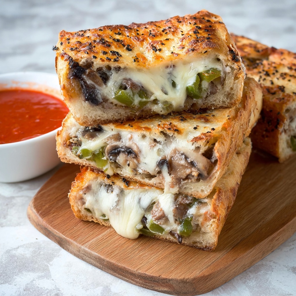 Philly Cheese Steak Stromboli Recipe - Recipe Image