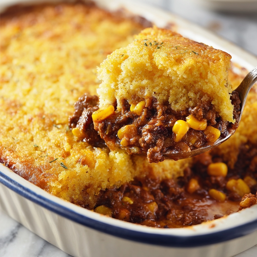 Easy Cowboy Cornbread Casserole Recipe - Recipe Image
