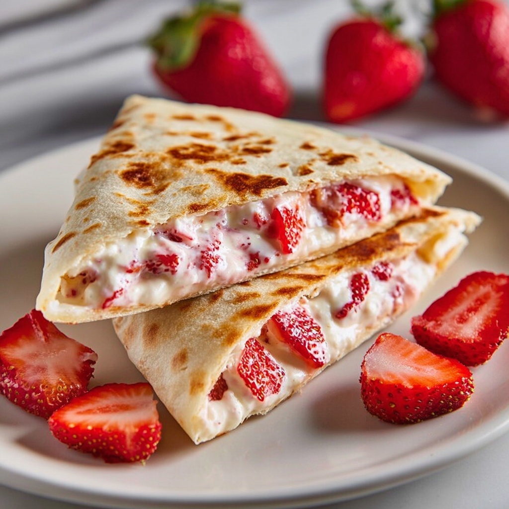 Strawberry Cheesecake Quesadilla Recipe - Recipe Image