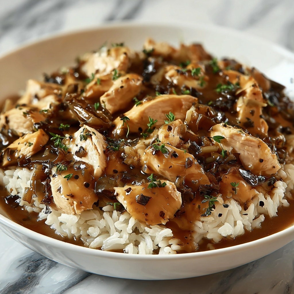 Smothered Chicken and Rice Recipe - Recipe Image