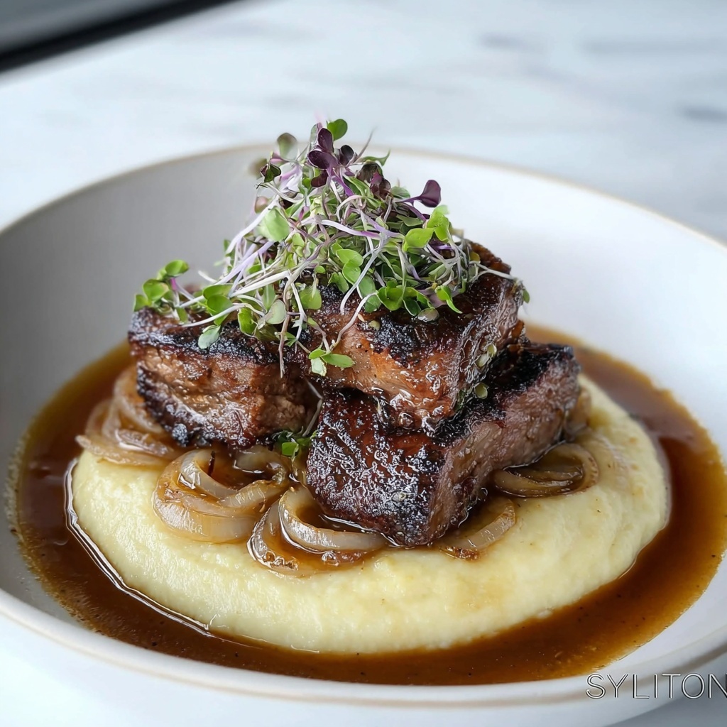 Seared Lamb Liver with Onion Butter Glaze Recipe - Recipe Image