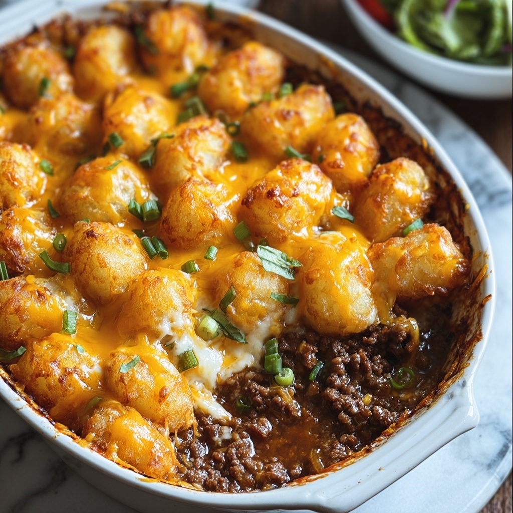 Tater Tot Casserole with Ground Beef Recipe - Recipe Image