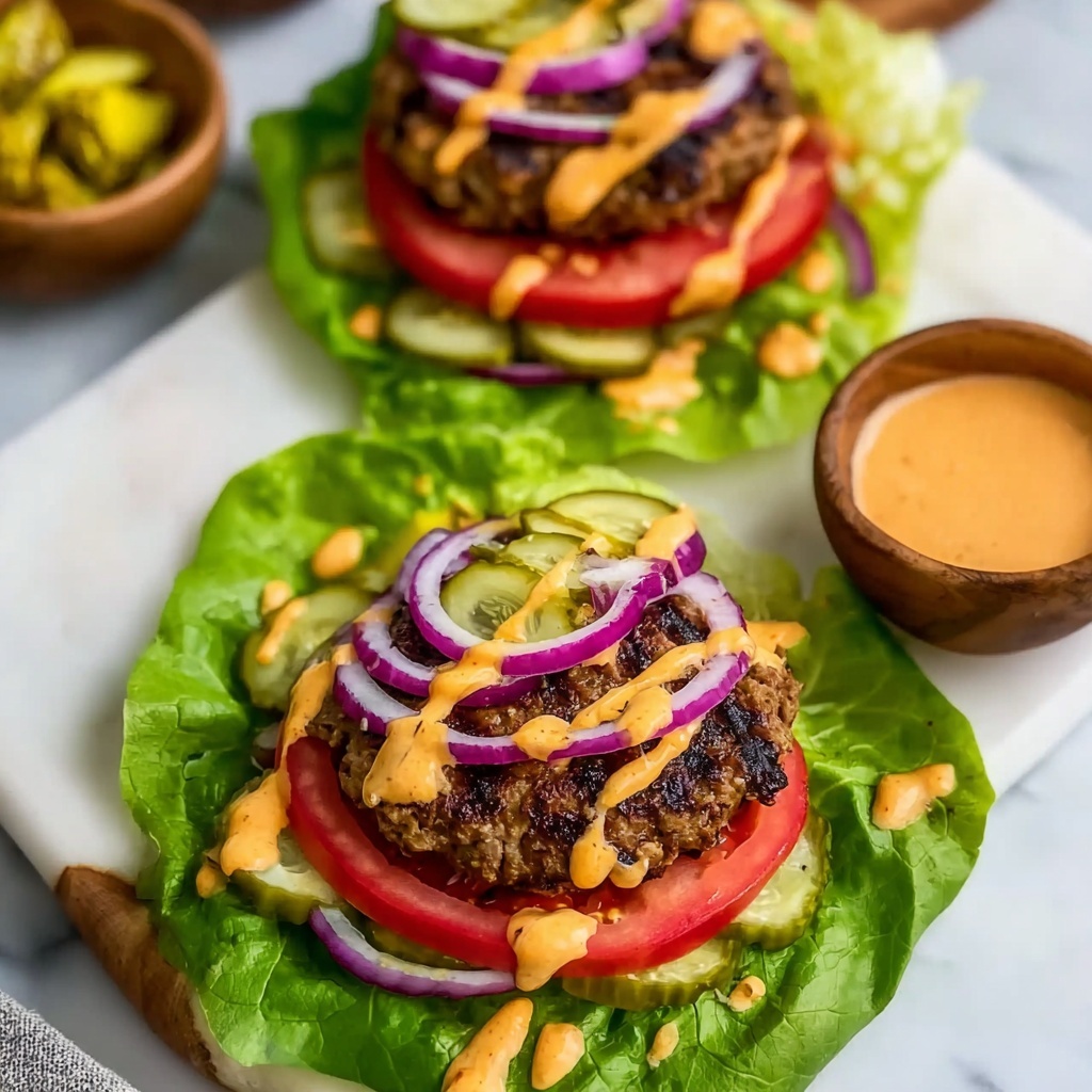 Low Carb Burger Lettuce Wraps Recipe - Recipe Image