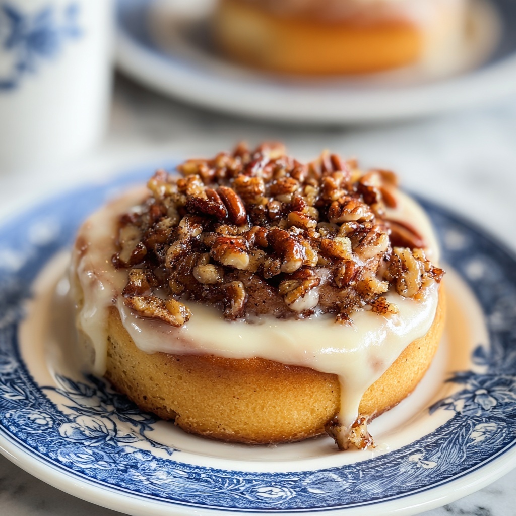 The Best Browned Butter Frosted Pecan Cinnamon Rolls Recipe - Recipe Image