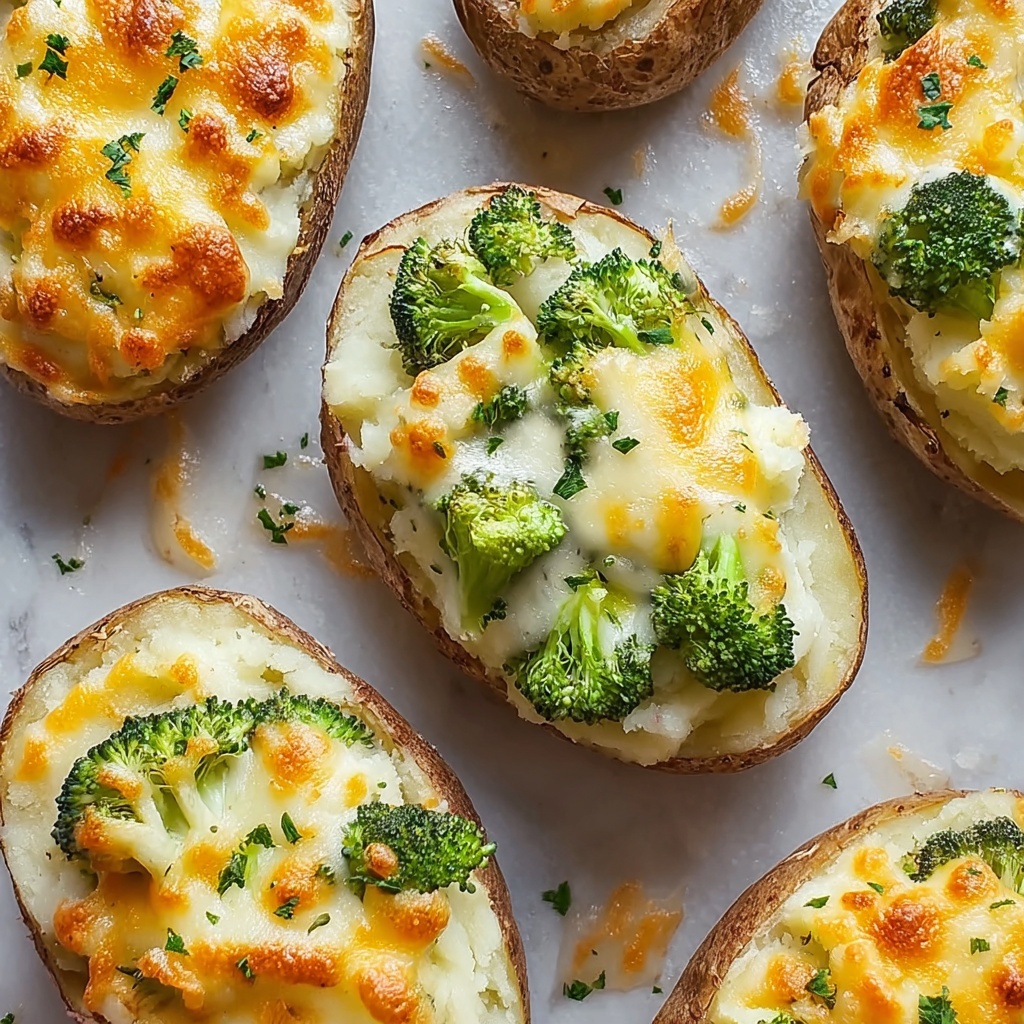 Broccoli and Cheddar Twice-Baked Potatoes Recipe - Recipe Image