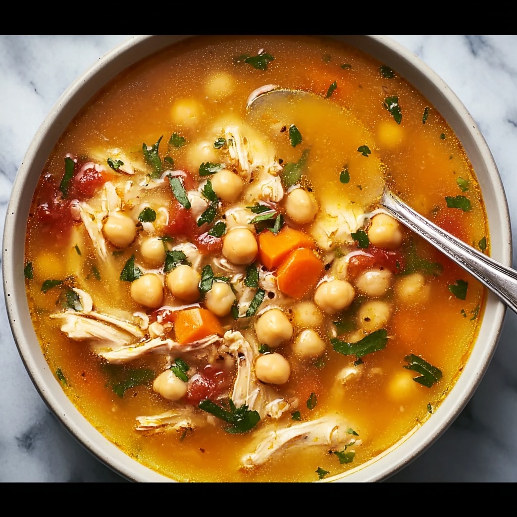 Slow Cooker Chicken and Chickpea Soup Recipe - Recipe Image