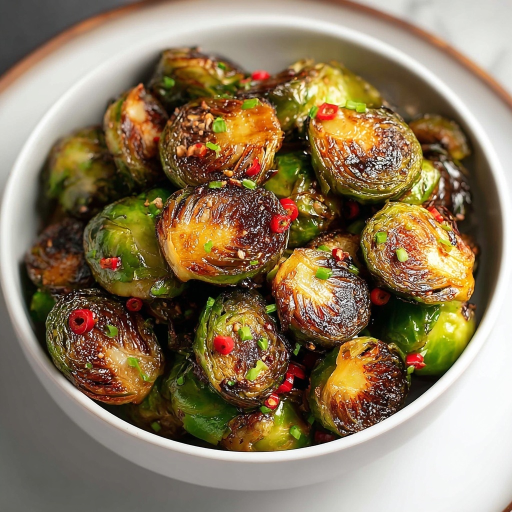 Sweet Chili Brussels Sprouts: A Deliciously Spicy Twist on a Classic Vegetable Dish Recipe - Recipe Image
