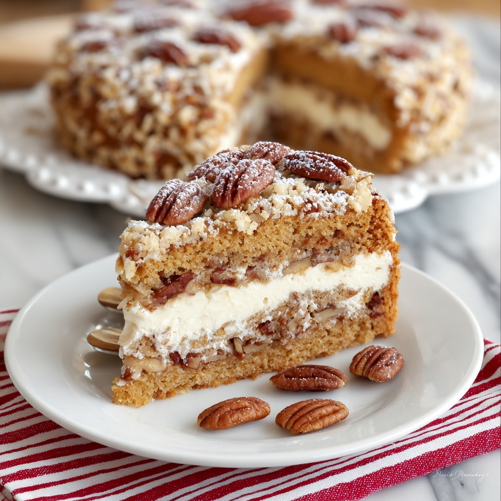 Pecan Pie Cake Recipe - Recipe Image