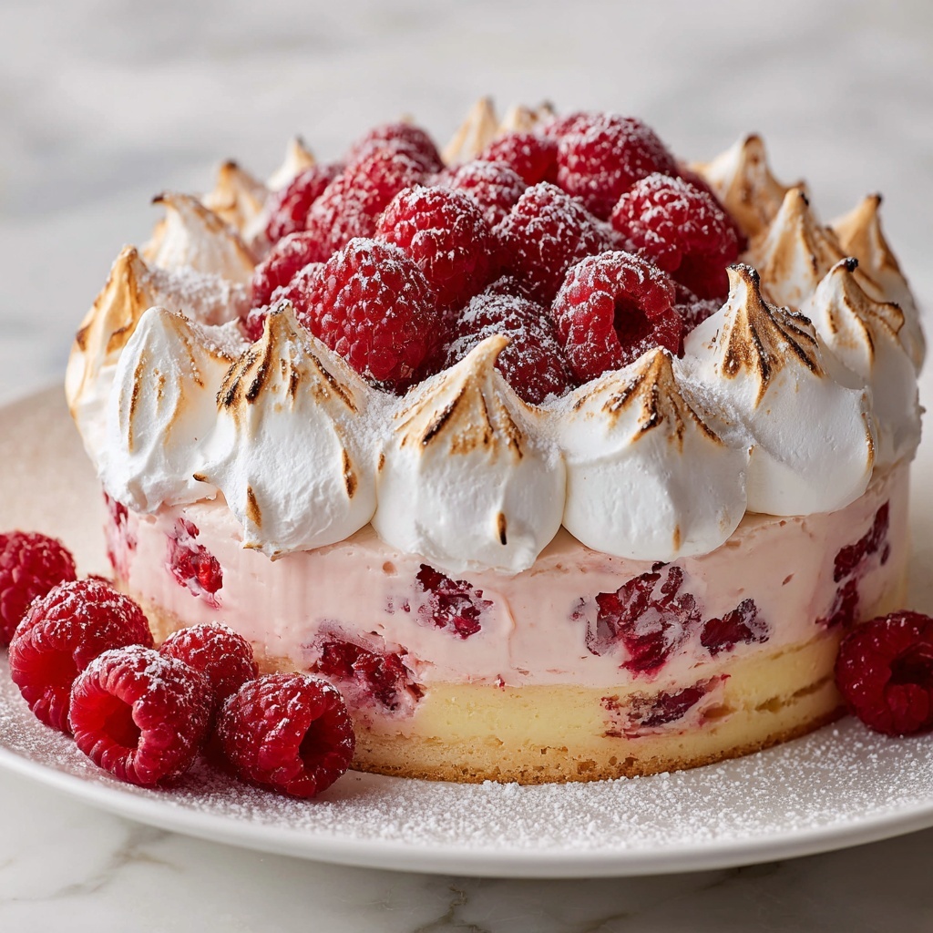 Meringue Roulade with Raspberries Recipe - Recipe Image