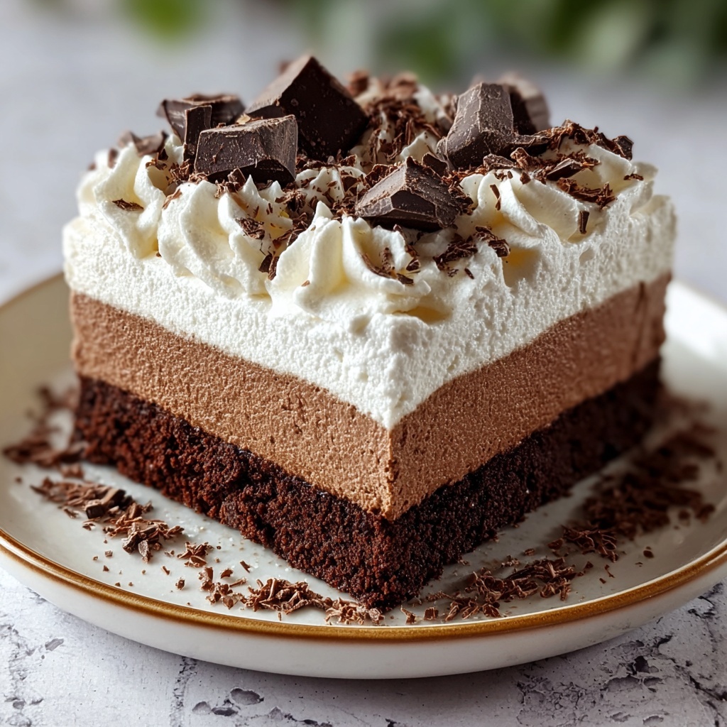 Triple Chocolate Mousse Cake Recipe - Recipe Image