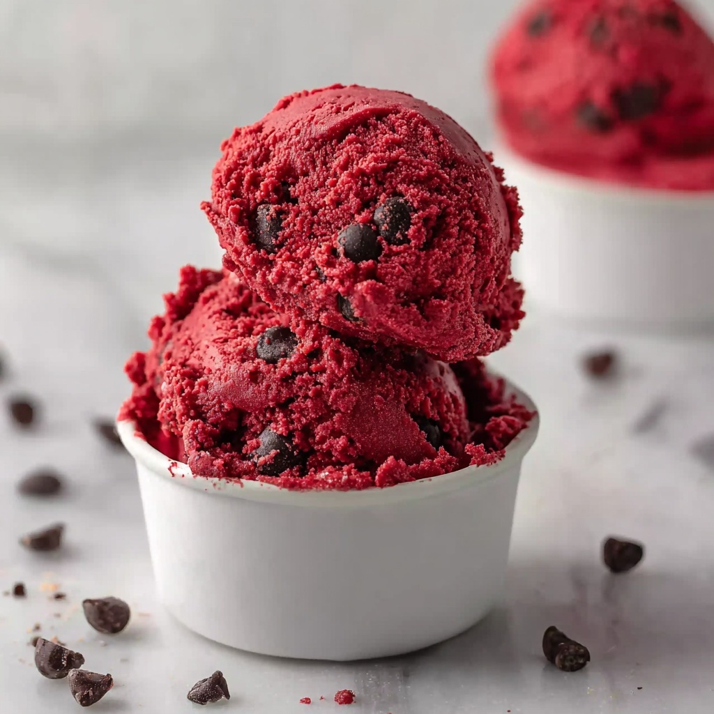 Edible Red Velvet Cookie Dough Recipe - Recipe Image