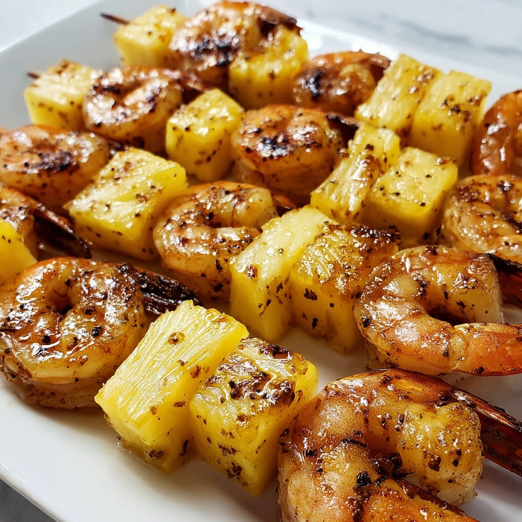 Grilled Shrimp & Pineapple Skewers Recipe - Recipe Image