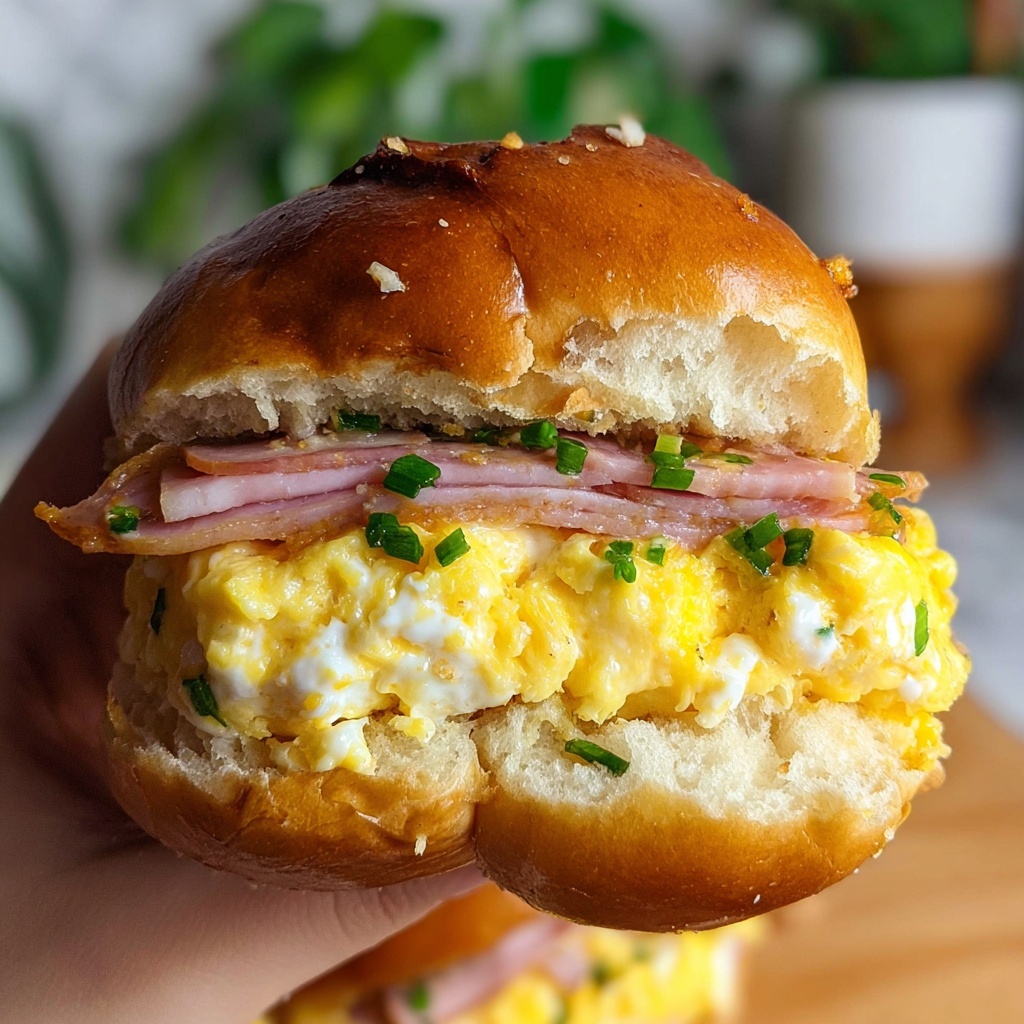 Tasty Hawaiian Roll Breakfast Sandwiches Recipe - Recipe Image
