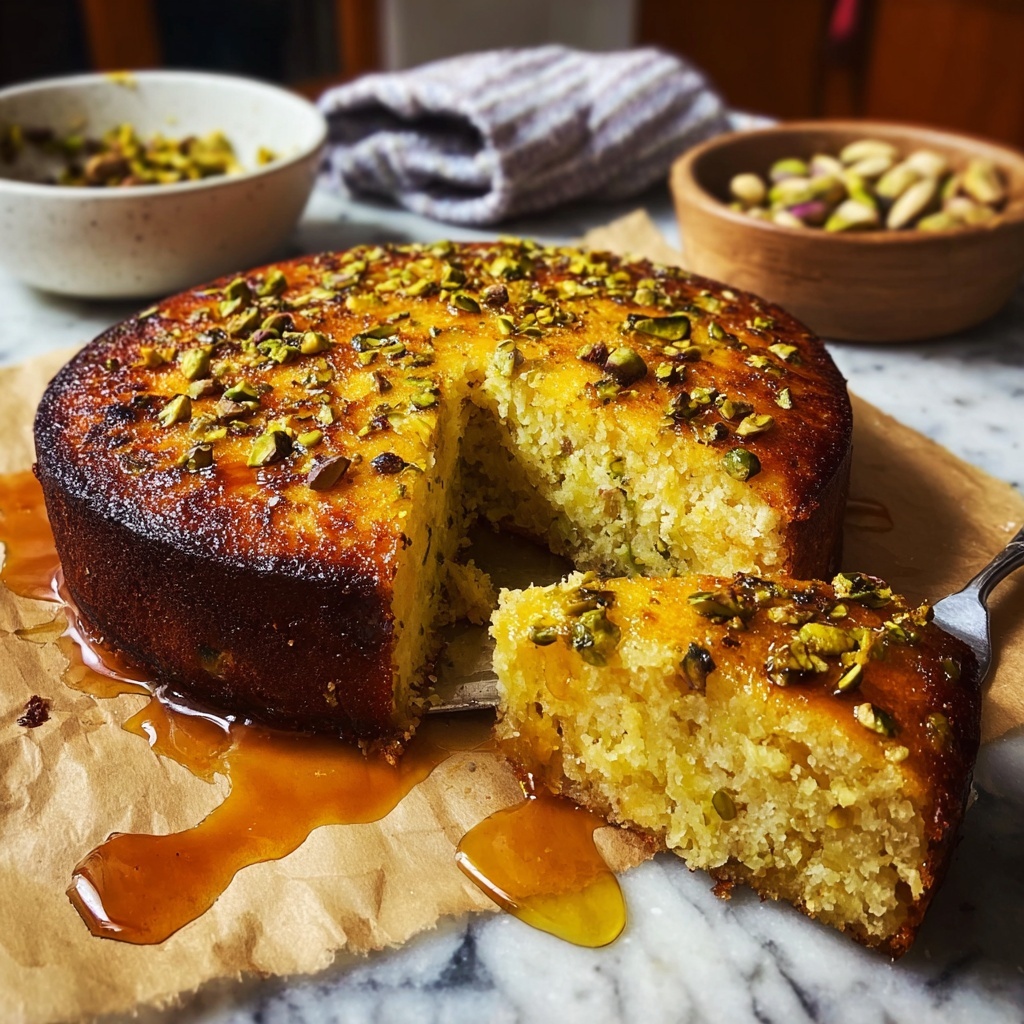 Cardamom Orange Zest Cake with Pistachio Crunch Recipe - Recipe Image